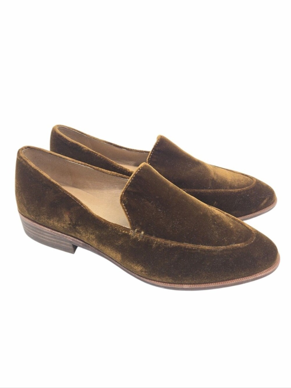 Madewell Frances Loafers Burnished‎ Cedar Brown Velvet Slip-On 6.5